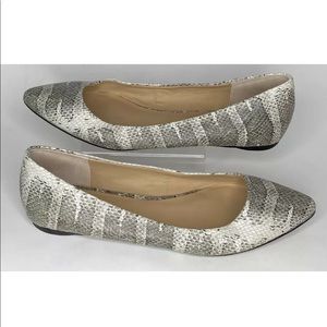 Joe’s Jeans Flats Shoes 8 CreamBrown Leather Snake